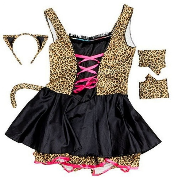 Boo! Inc Flirty Feline Sexy Cat Halloween Costume Sexy Kitty Kitten Size Large - Picture 5 of 9